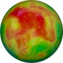Arctic ozone map for 2024-04-16